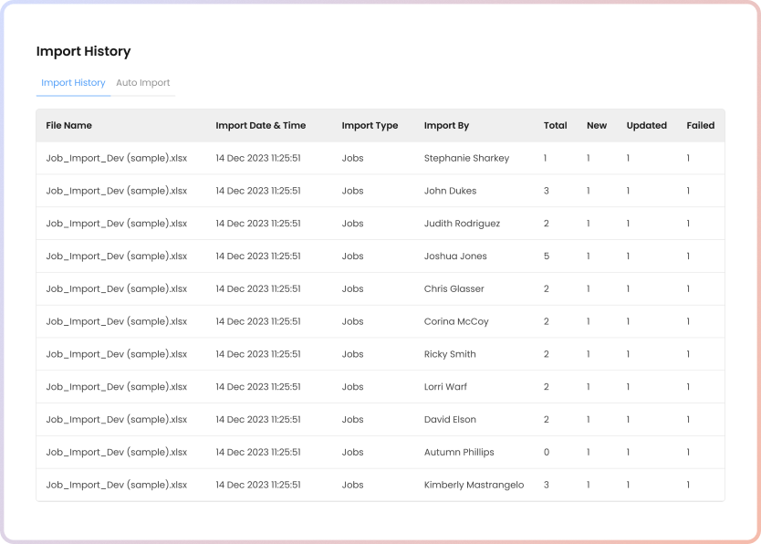 Real Time Job Updates