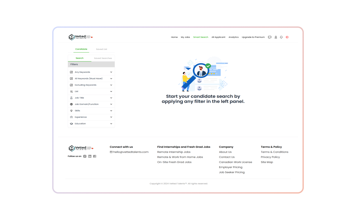 Advanced Search & Smart Candidate Filtering